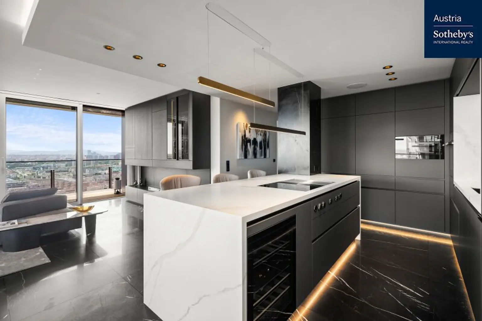 Luxuriöses Penthouse im TrIIIple: Ein Meisterwerk der Innenarchitektur und Technik