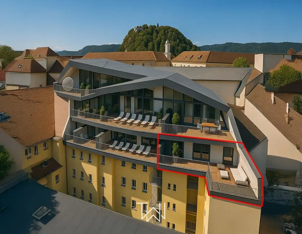 Exklusive Innenstadtwohnung mit großer Süd-Terrasse & Infrarotkabine - ruhig & zentral in Graz!