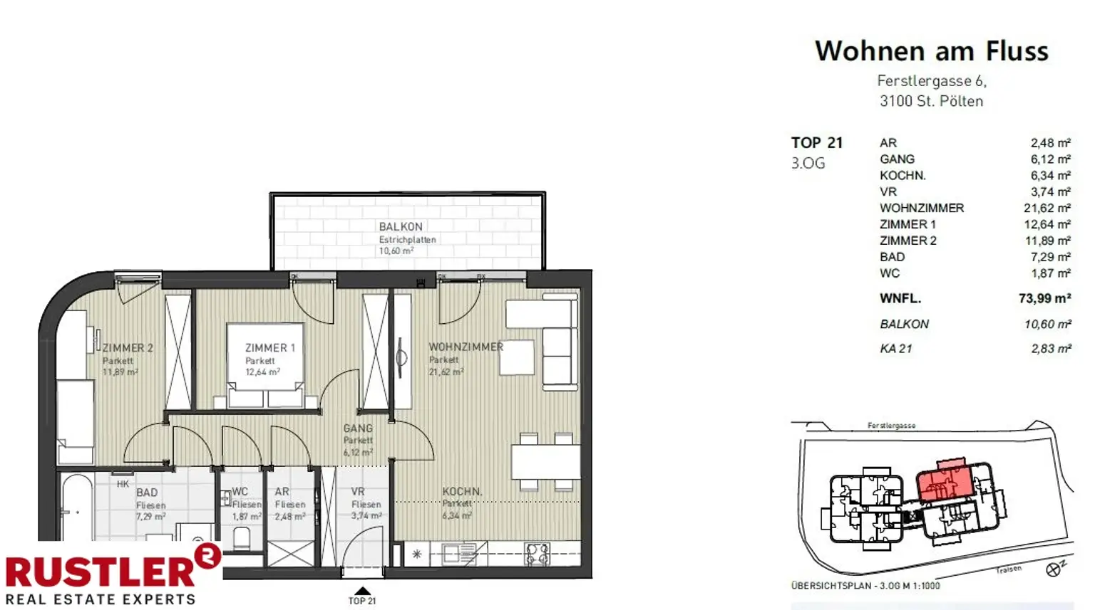Wohnen an der Traisen – Im Herzen St. Pöltens - Exklusive Eigentumswohnungen mit Naturblick