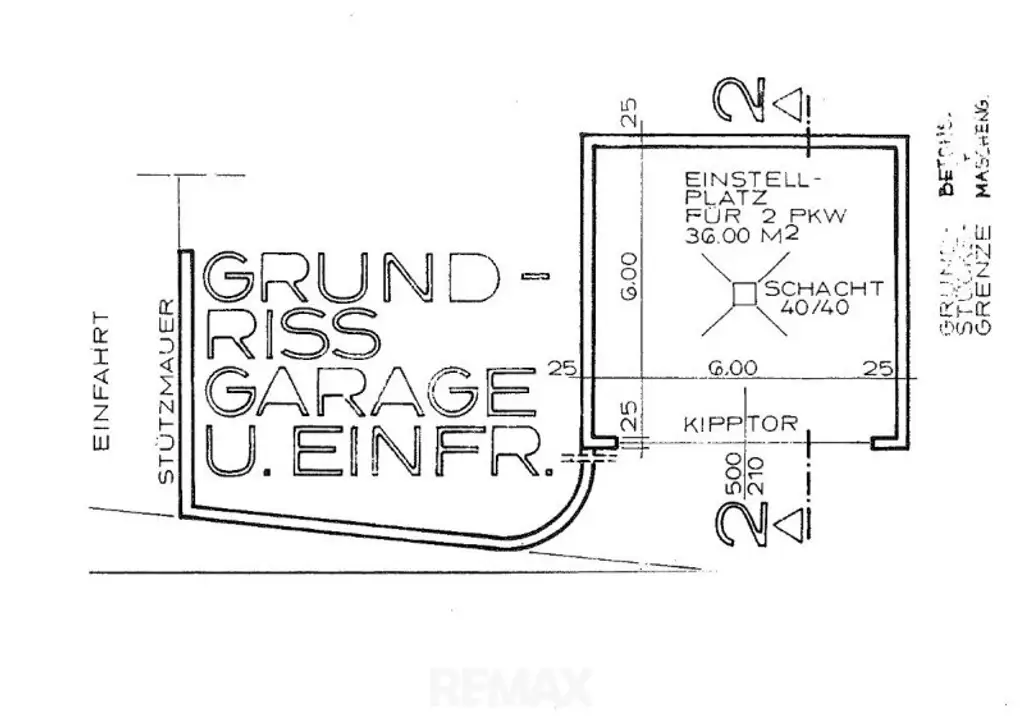 Grundriss Garage