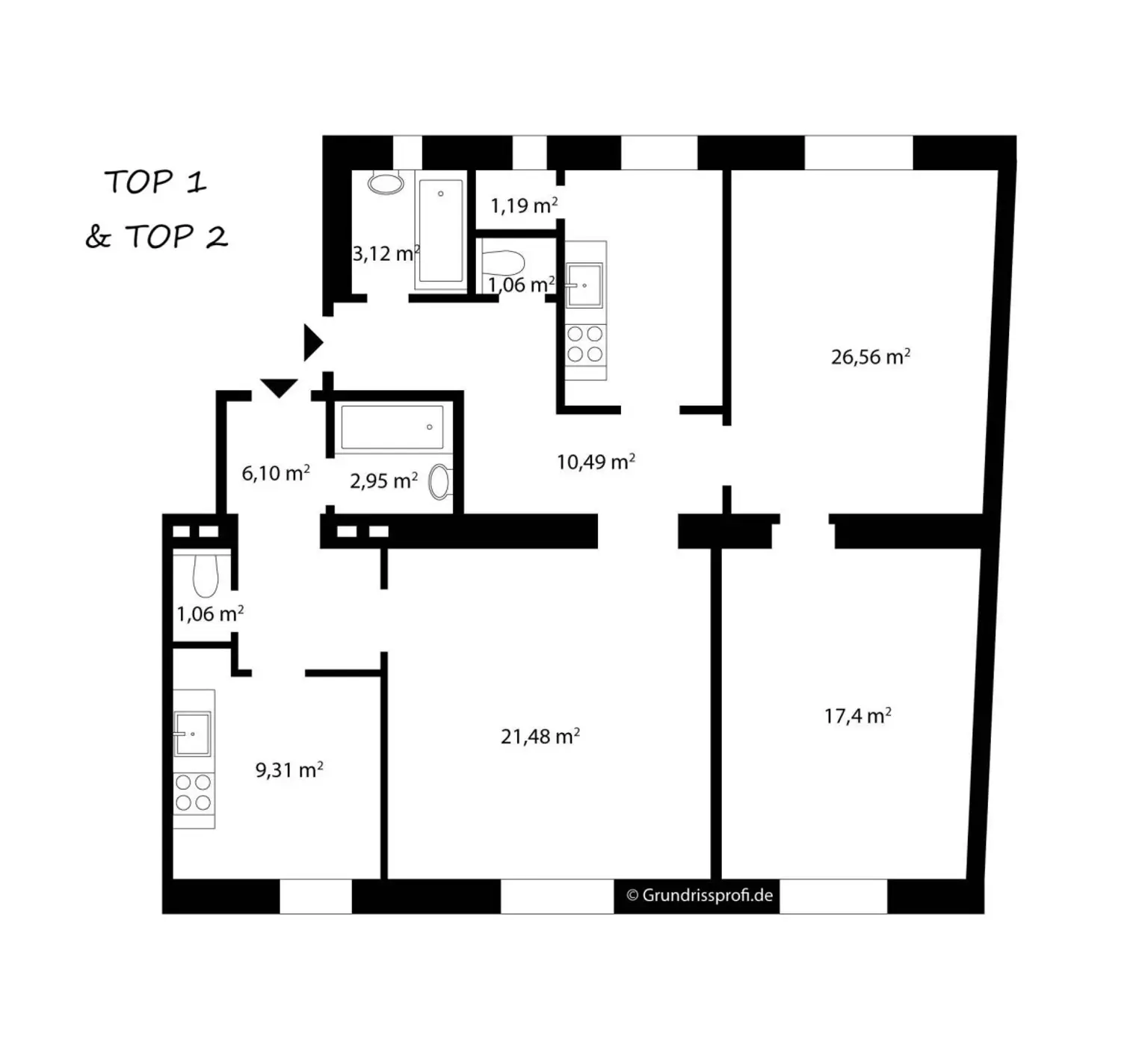 ETW Böcklinstraße Wohnung TOP1 & Top2