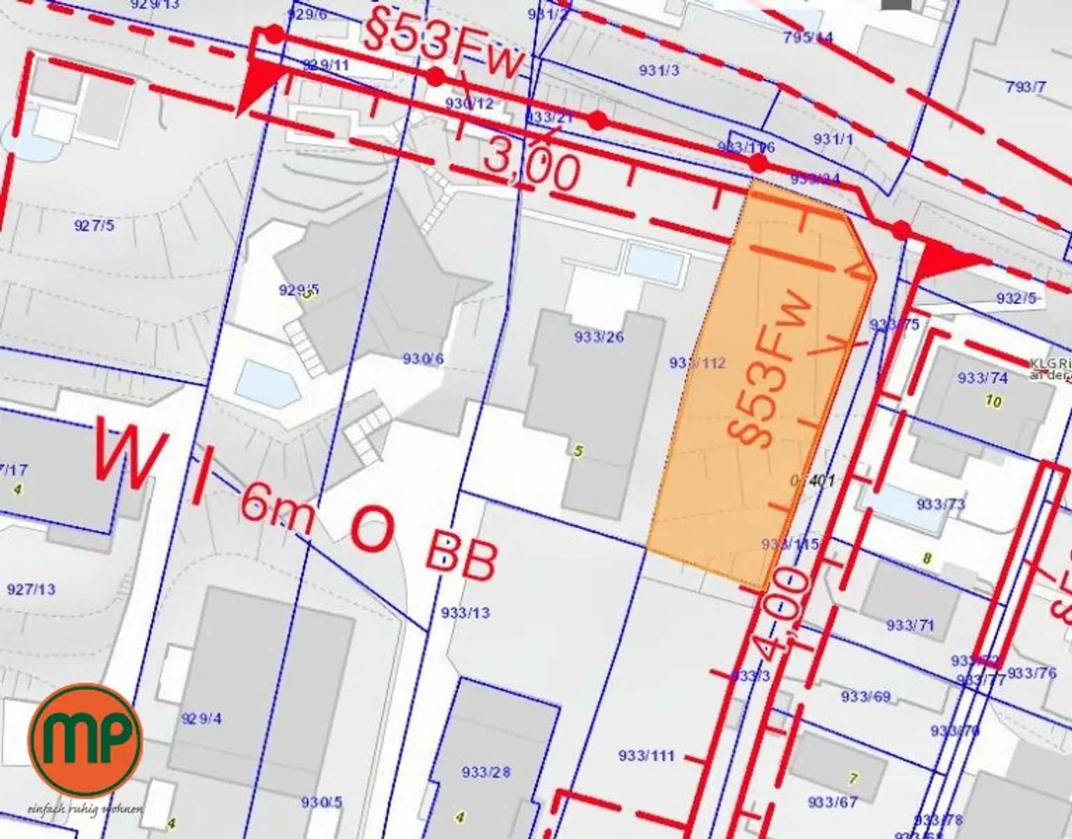 Exklusives Bauträgerpaket: 4 unbebaute Grundstücke bei den Weinbergen mit großem Entwicklungspotenzial