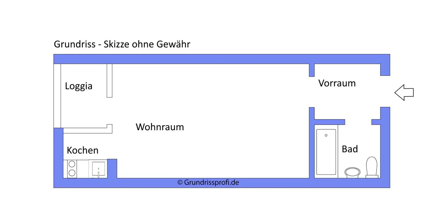 LOGGIA-Garconniere in sehr guter Lage! Unter St.Veit, U4 Nähe. Miete inklusive Warmwasser- und Heizkosten.
