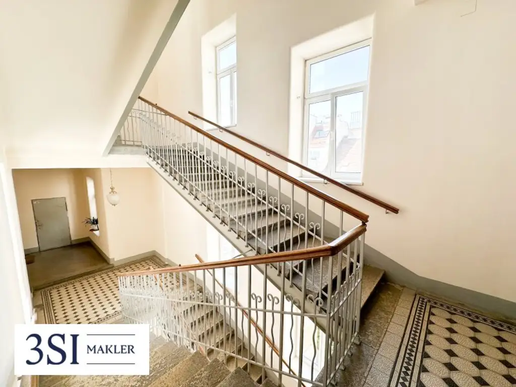 Elegante 4-Zimmer-Altbauwohnung mit Weitblick - in Top-Lage des 4. Bezirks beim Wiener Hauptbahnhof