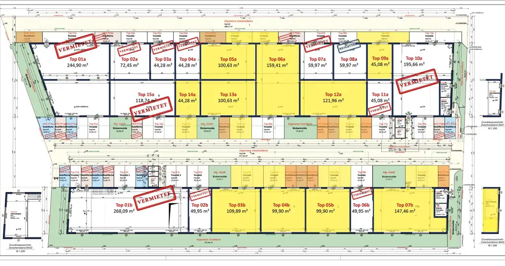 BEZUGSBEREIT! Betriebs-/ Produktions- oder Lagerhallen von 44 - 224 m² Fläche im BUSINESS PARK REGAU zum Sofortbezug (Top 13a)