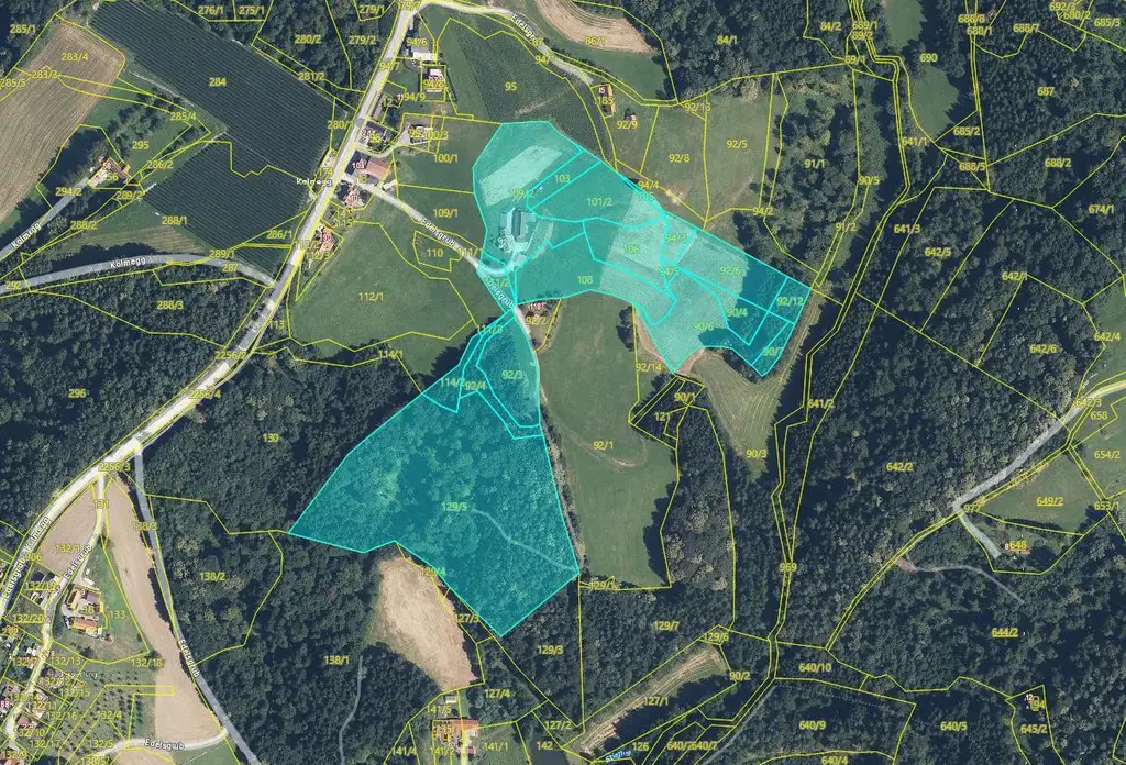 Wohnen in Aussichtslage mitten in der Natur auf  8 Ha. Grund, ehemalige Hofstelle!