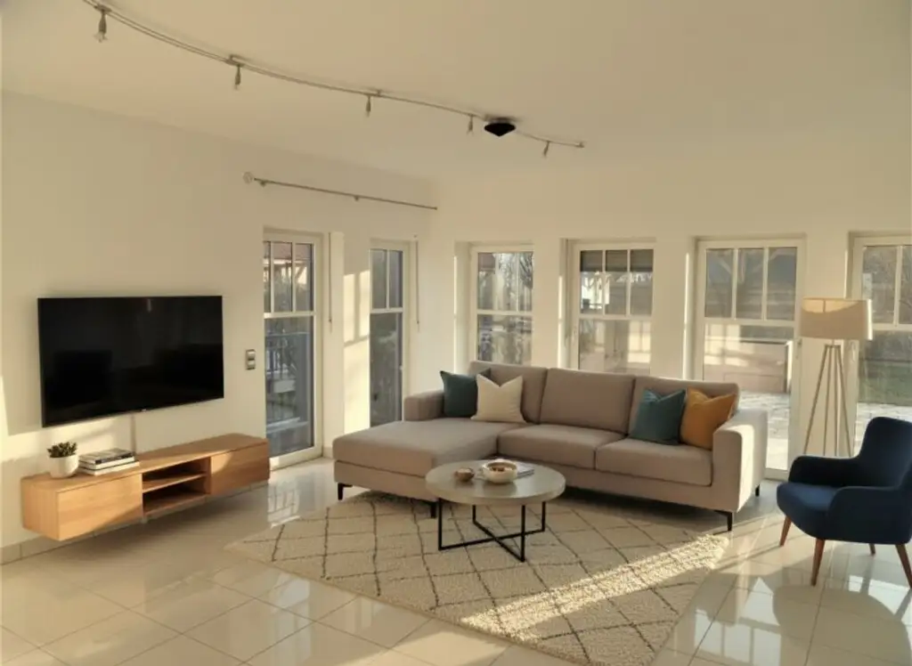 >> MIETHAUS mit 6 ZIMMER, DOPPELGARAGE, KELLER und EIGENGARTEN, am ORTSRAND!