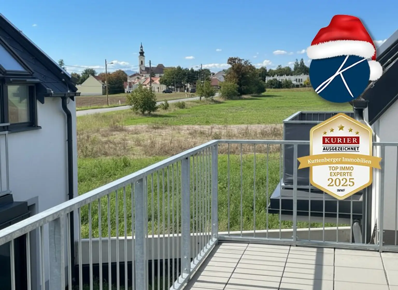 Blick nach Oberlaa (ca. 1 km)