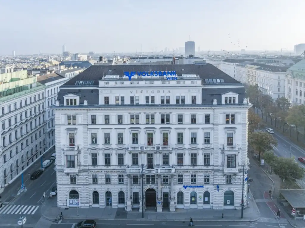 Die Nummer Eins im Ersten! 1.077 m² Bürofläche im prestigeträchtigen Jahrhundertwendehaus! Klimatisiert! Nähe U2 Schottentor!