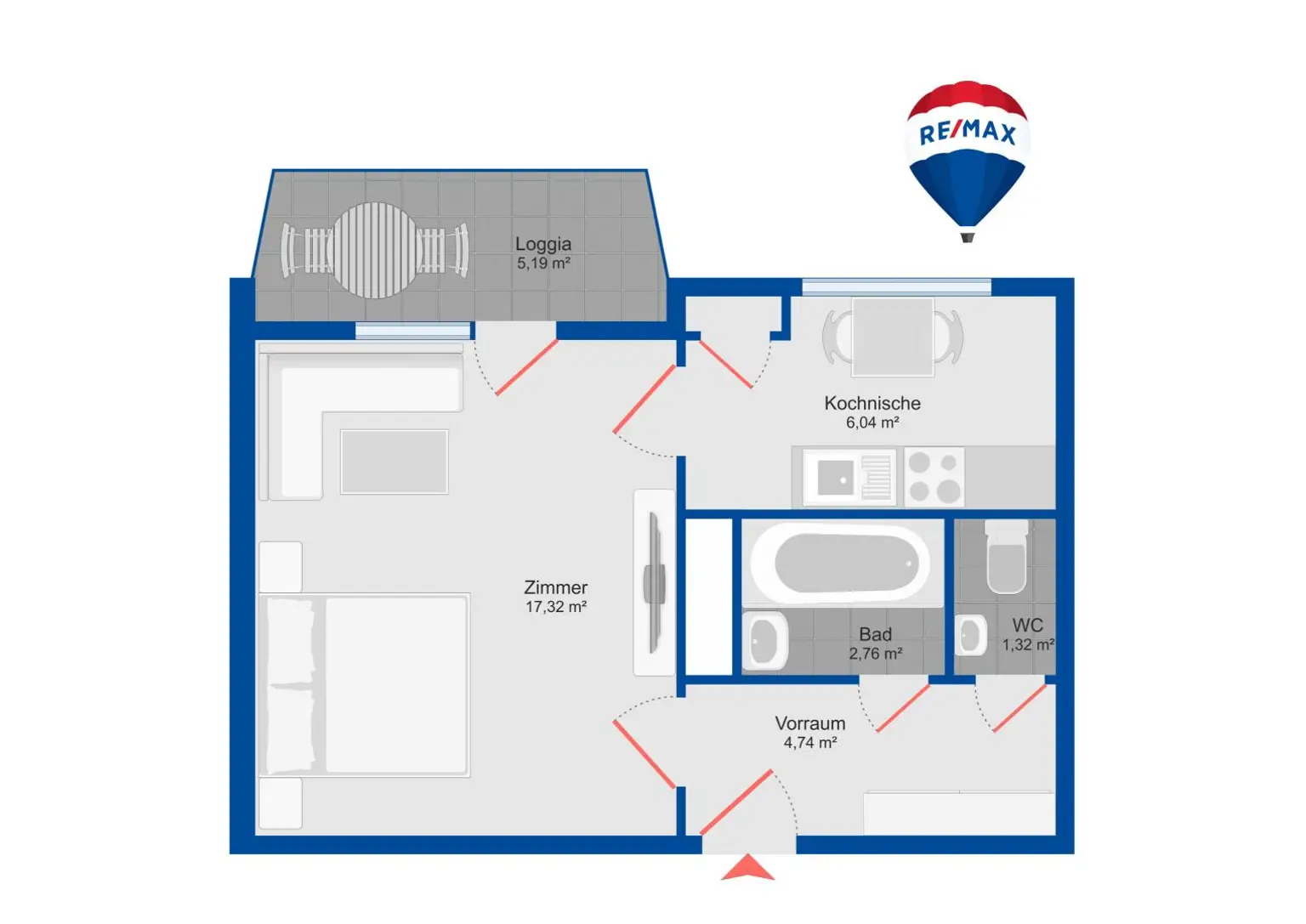 07. Eigentumswohnung 8045 Graz - Grundriss