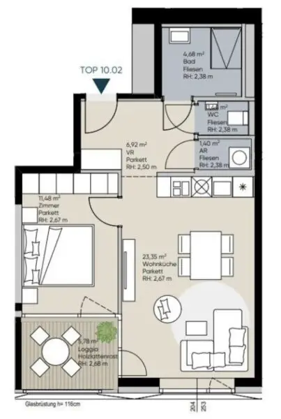 U-Bahn U1 Kagran - Sauna - Loggia - Fitnessraum - Deckenkühlung - Pool am Dach