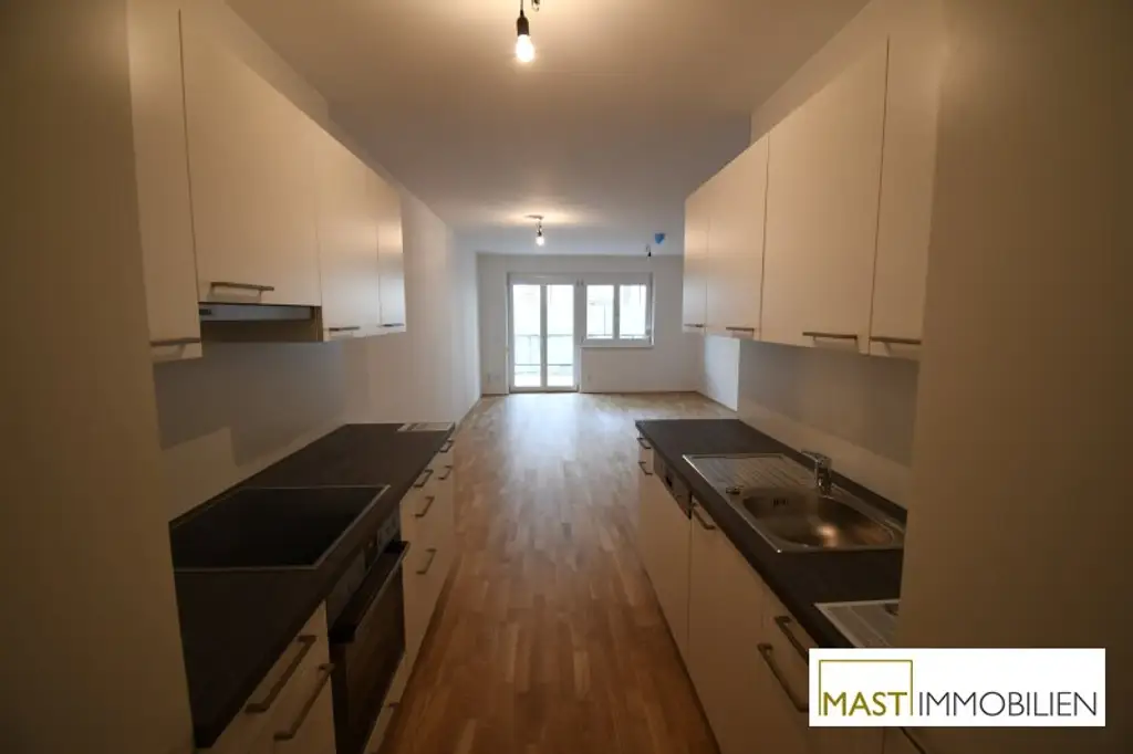 PROVISIONSFREI --- 2 Zimmer Garten Wohnung inkl. EWE Einbauküche & absoluter Ruhelage direkt in Spillern