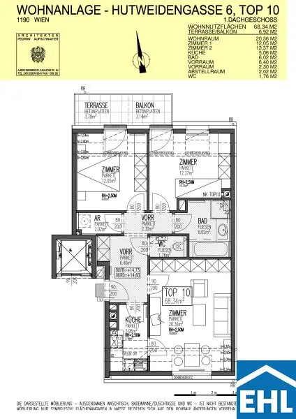 Gut aufgeteilte 3-Zimmer-Wohnung mit Balkon