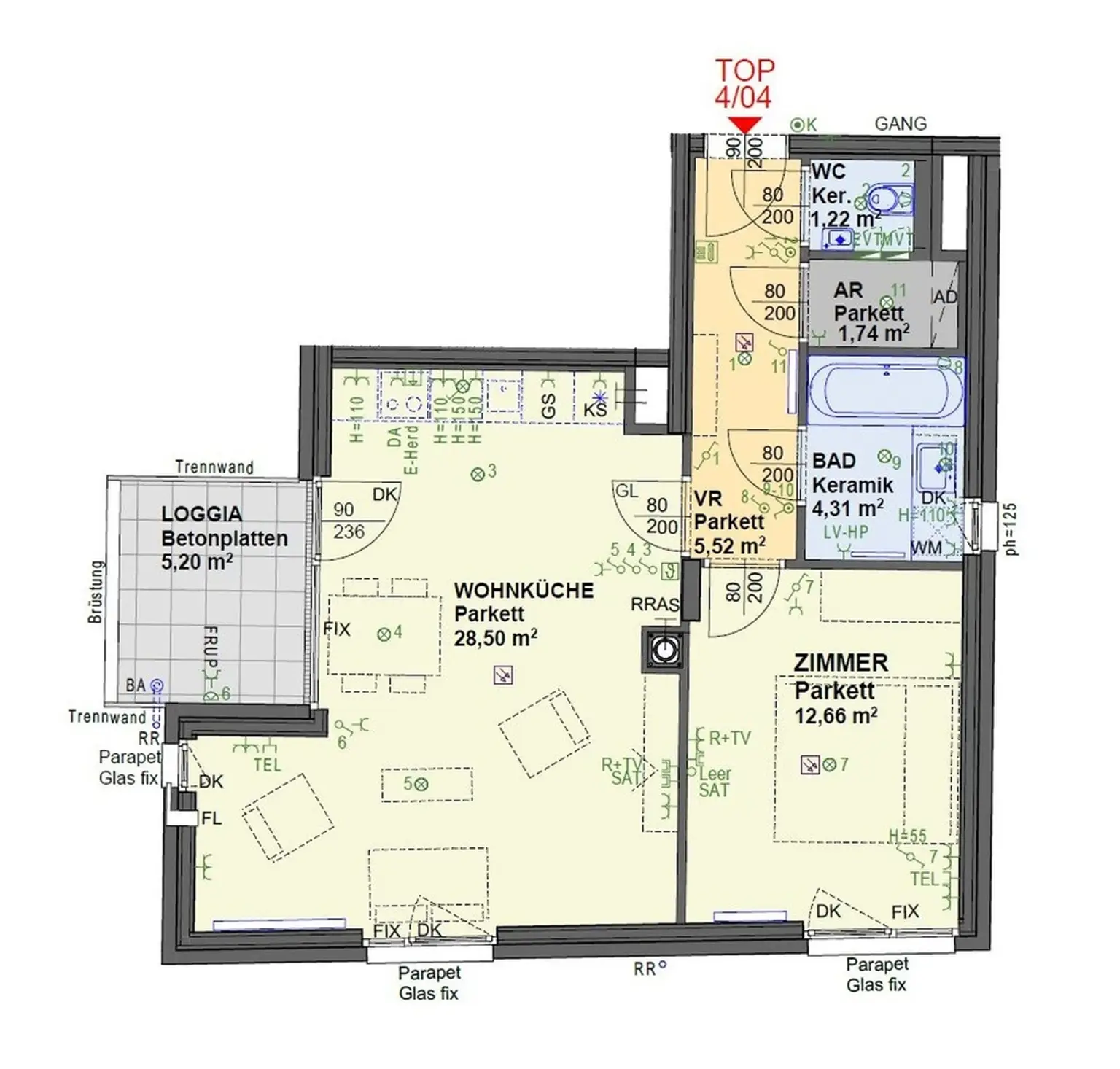 LOGGIATRAUM | OPTIMAL AUFGETEILTE 2 ZIMMER | TOPLAGE IN U-BAHN-NÄHE