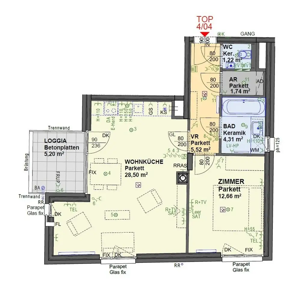 LOGGIATRAUM | OPTIMAL AUFGETEILTE 2 ZIMMER | TOPLAGE IN U-BAHN-NÄHE