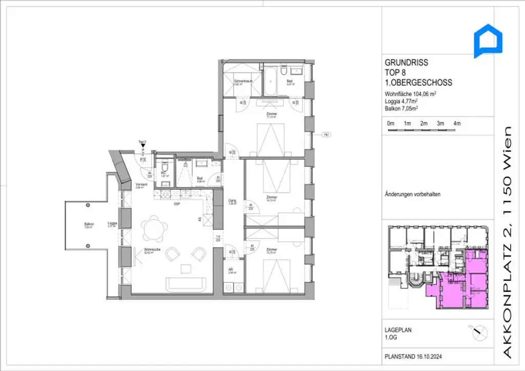 Schönbrunnblick-Gloriette, ERSTBEZUG, JETZT einziehen! Dachgeschoss NEU mit modernster Ausstattung148m² Wohnfläche, 4 Zimmer plus Nebenräume, auch Altbau Etagen-Wohnungen, teilweise Kurzzeitvermietung möglich !