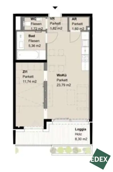 Wunderschöne 2-Zimmer Wohnung im 1050