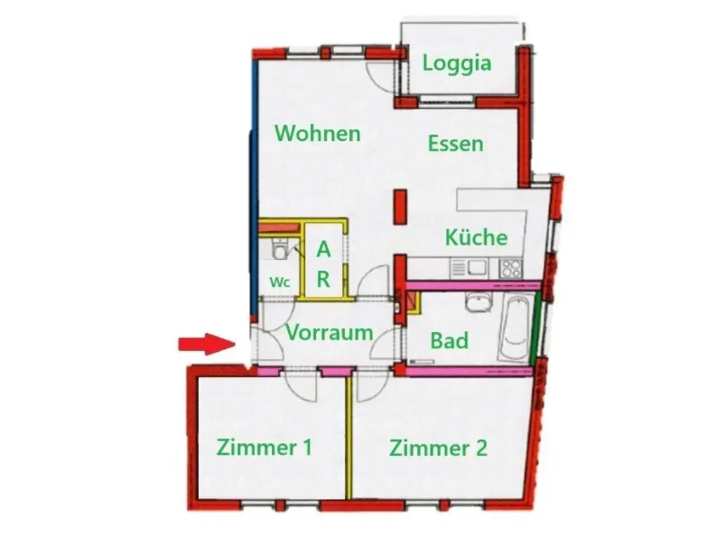 LOGGIA I LICHTDURCHFLUTET I PARKETT I ABSOLUTE RUHELAGE I BADEWANNE I AB SOFORT I PROJEKT WOHNEN I