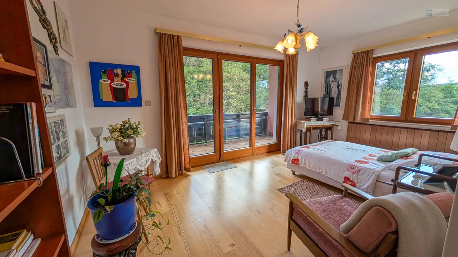 Schlafzimmer mit Terrasse