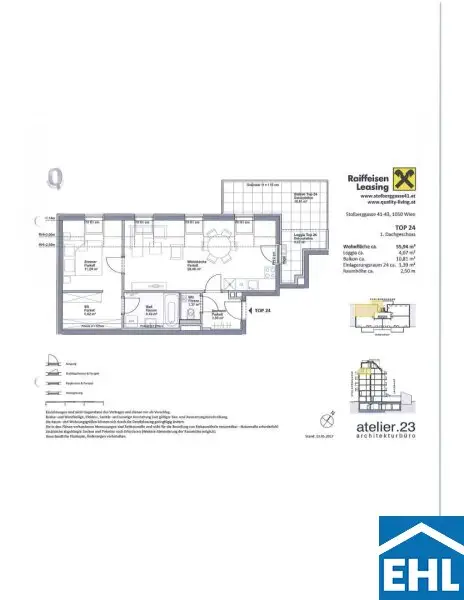 Geräumige Dachgeschosswohnung mit Balkon im Herzen Magaretens
