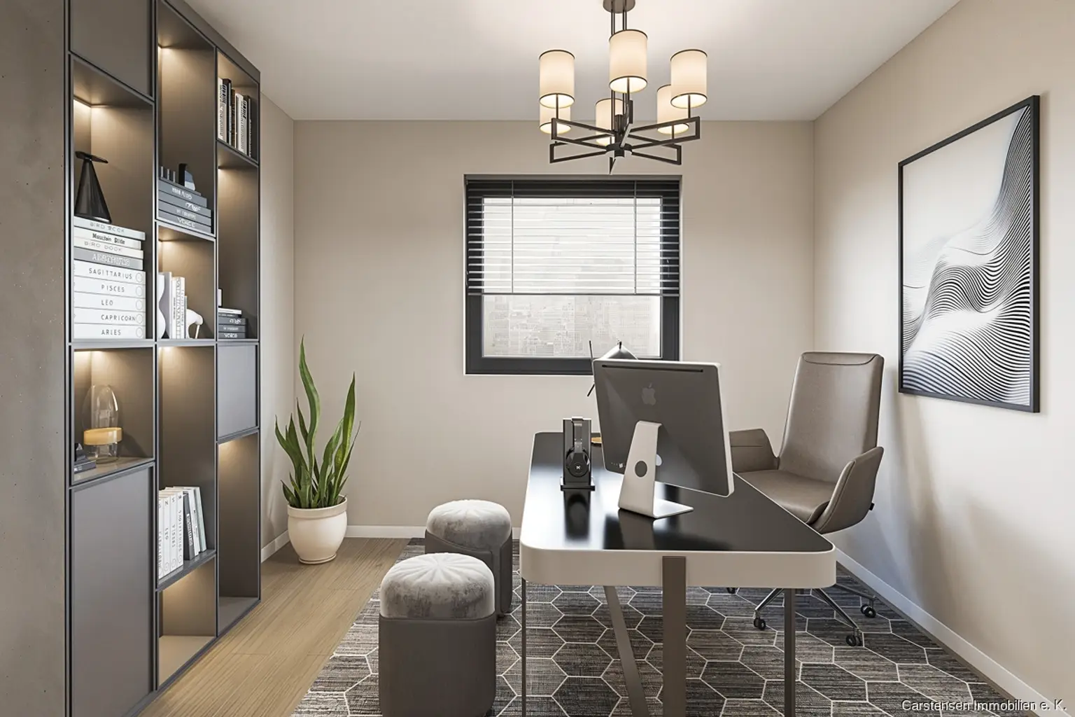 Arbeitszimmer Visualisierung