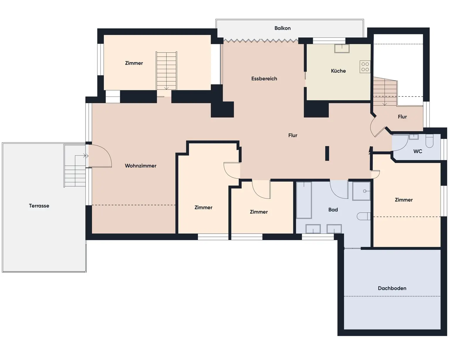 Grundrissplan ohne Maßstab OG