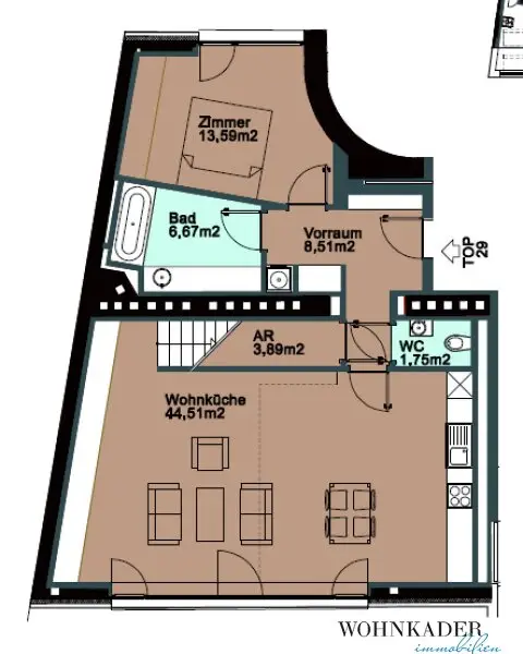 Exklusive 130 m² Dachgeschosswohnung mit Terrasse, Dachterrasse und atemberaubendem Blick auf den Stephansdom