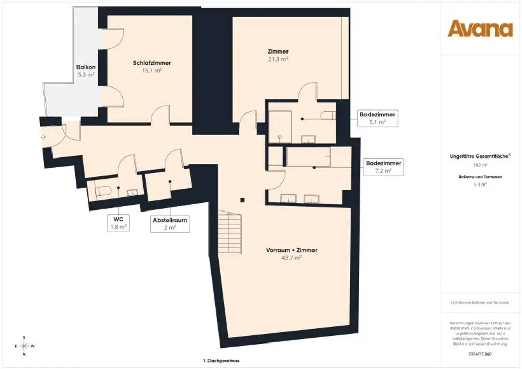 Grundriss 1. Dachgeschoss
