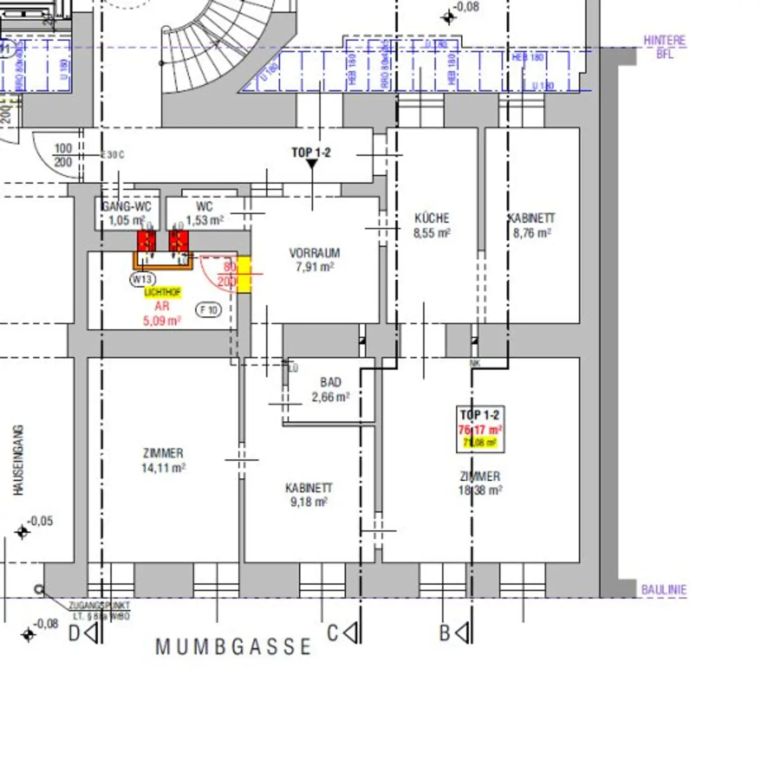 4-Zimmer - WG geeignet - Nähe U1/Messe/WU