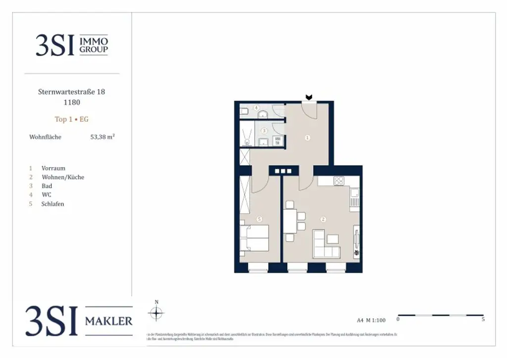 Exklusive sanierte Wohnung nahe Kutschkermarkt – Hochwertige Ausstattung