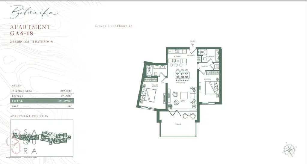 Luštica Bay 
THE PEAKS - GOLF RESIDENCES
Unit No. GA418
