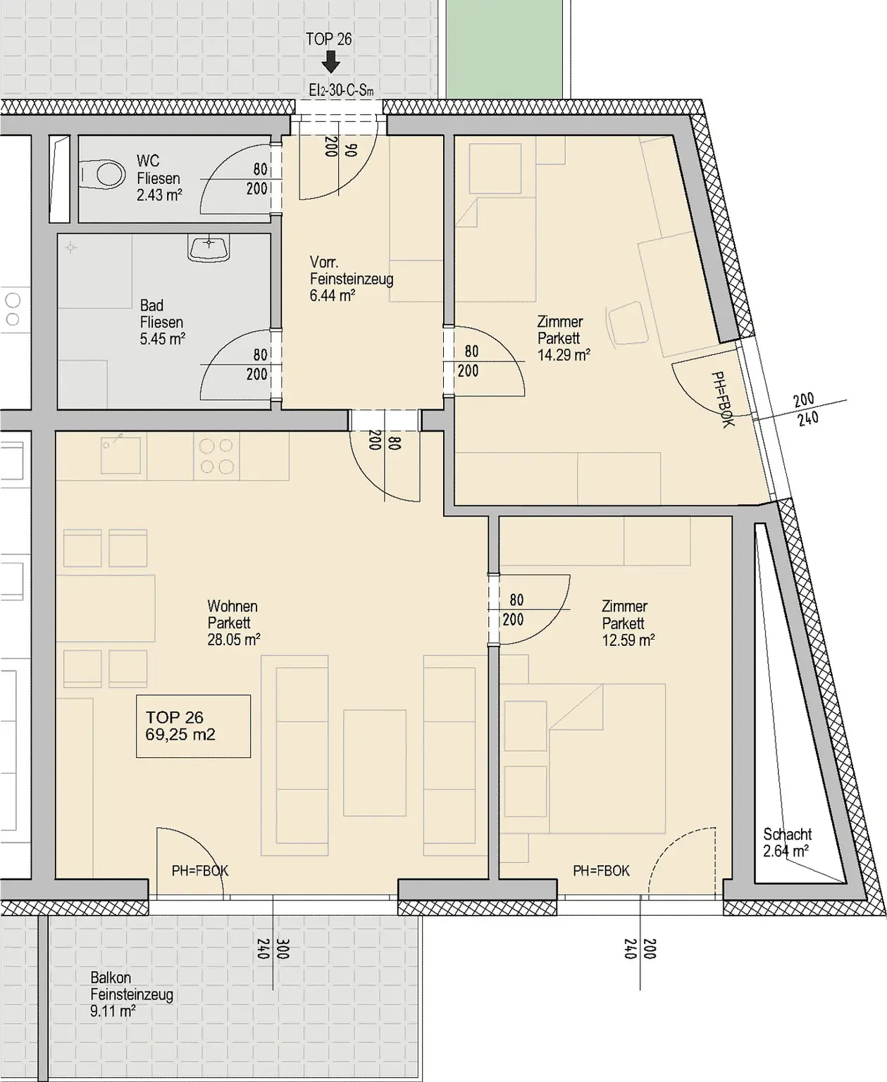 TRAUMHAFTE 3-Zimmer-Neubauwohnung mit herrlichem Balkon, Morgensonne und Tiefgaragenparkplatz