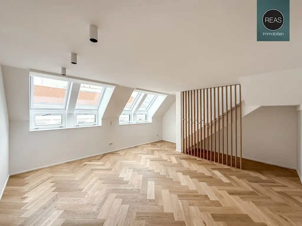Elevate 1090 – Erstbezug: Dachgeschoss - Maisonette Wohnung (klimatisiert) mit Balkon und Terrasse nahe U6 Alser Straße, AKH!