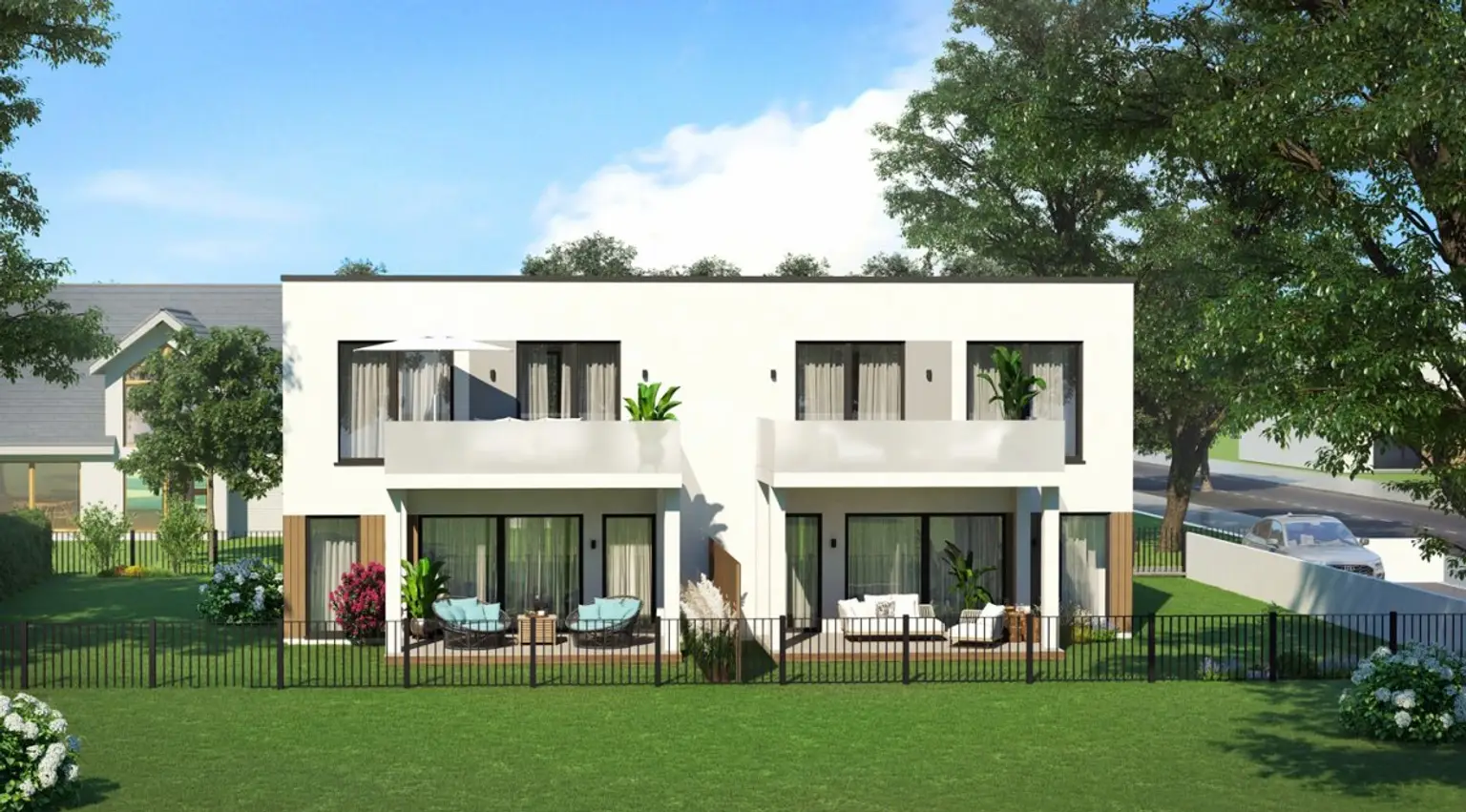 Rendering_2 | ++ NEU ++ BAUBEGINN demnächst - DOPPELHAUSPROJEKT | Prima Service Immobilien