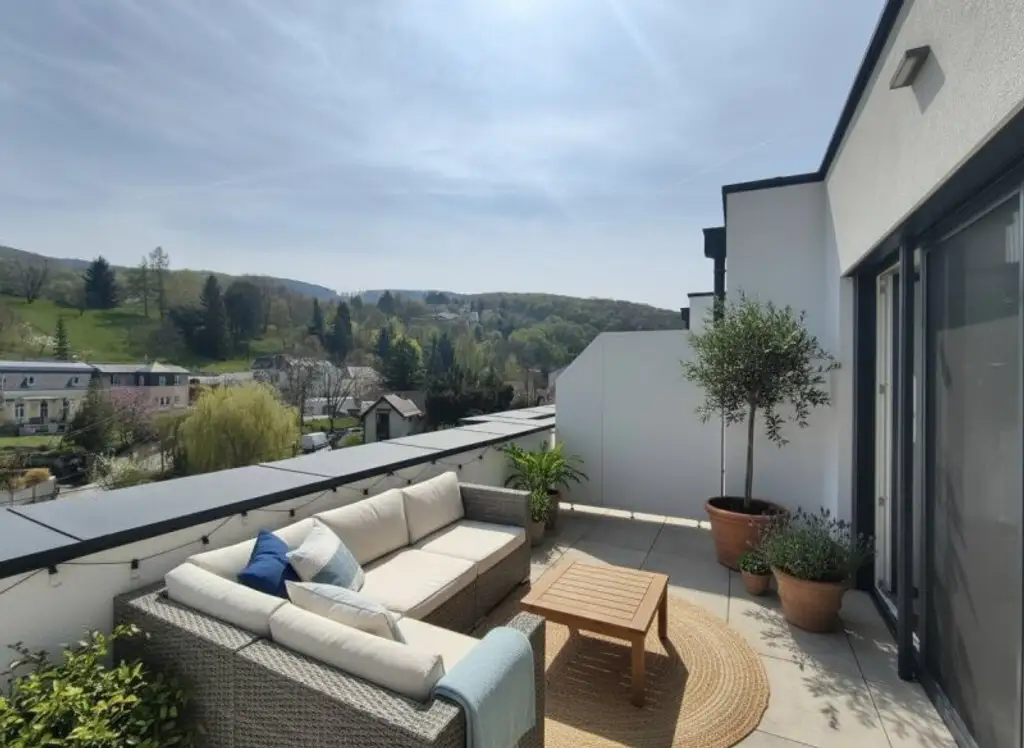 LEBENSQUALITÄT MIT AUSSICHT - EXKLUSIVES TOWNHAUS AUF EIGENGRUND IN WEIDLING – NATURNAHES WOHNEN MIT STIL