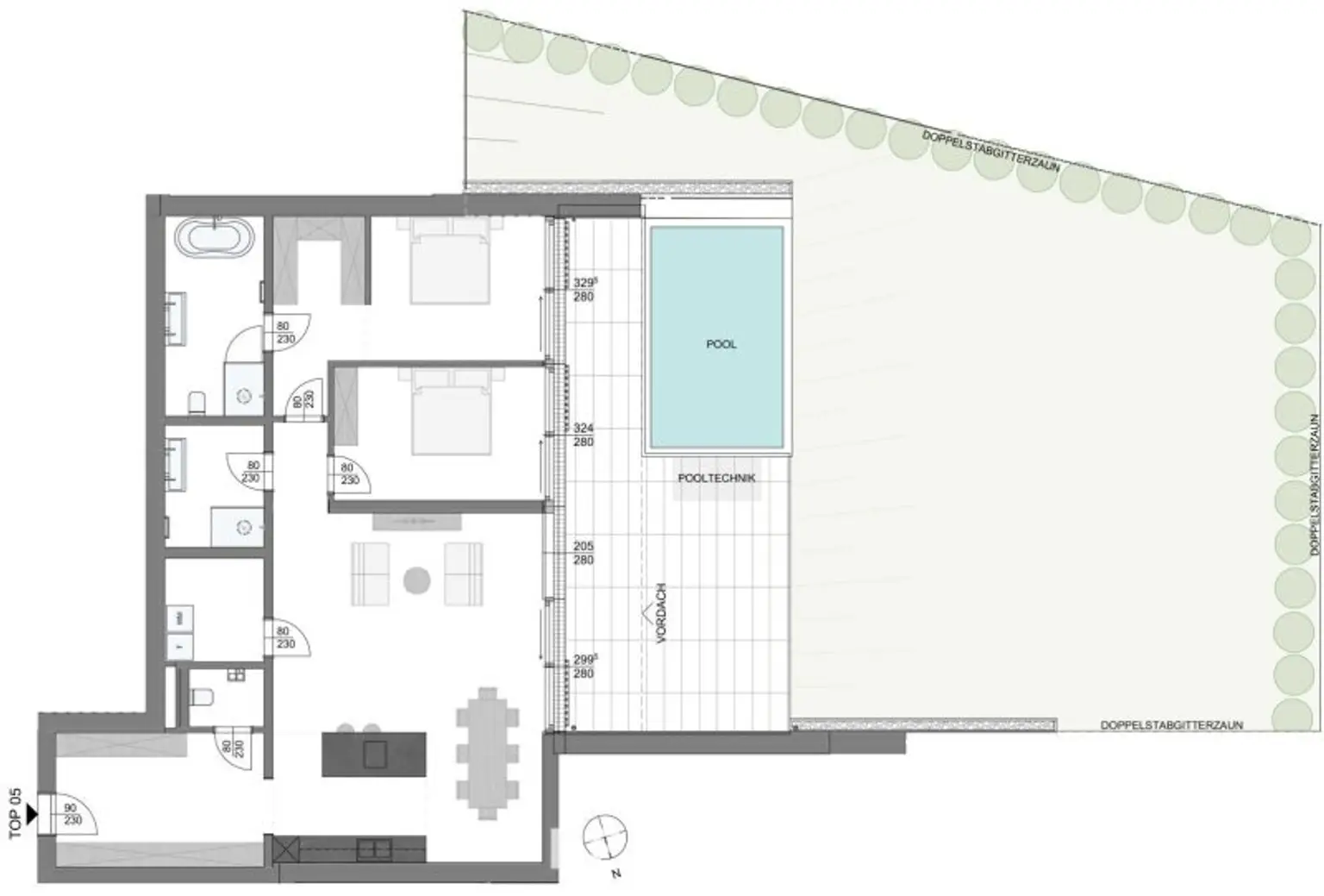 Plan zur Wohnung Top 5