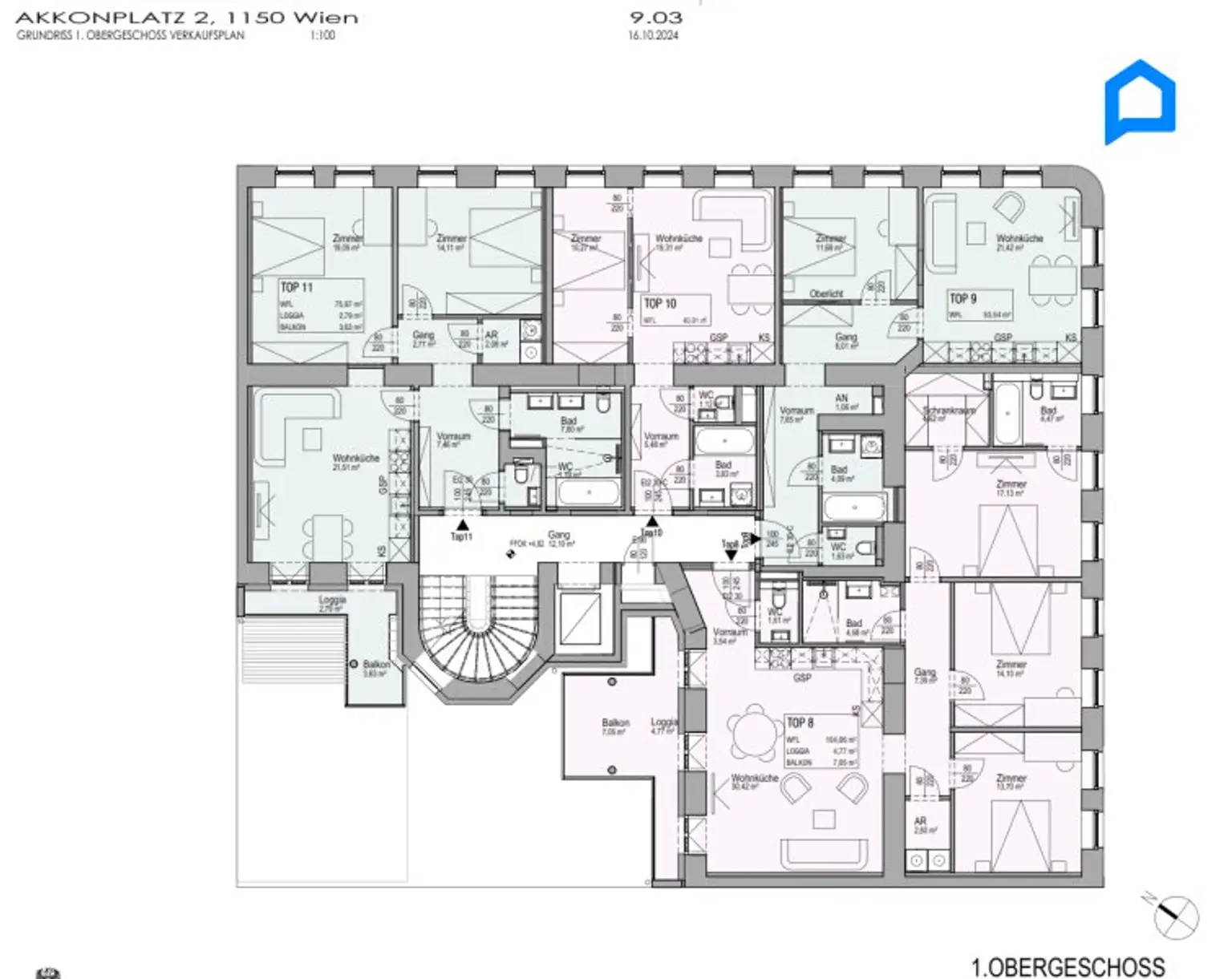 Schönbrunnblick-Gloriette, ERSTBEZUG, JETZT einziehen! Dachgeschoss NEU mit modernster Ausstattung148m² Wohnfläche, 4 Zimmer plus Nebenräume, auch Altbau Etagen-Wohnungen, teilweise Kurzzeitvermietung möglich !