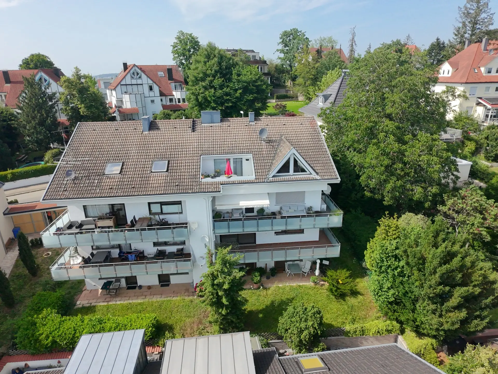 Balkonansicht Haus