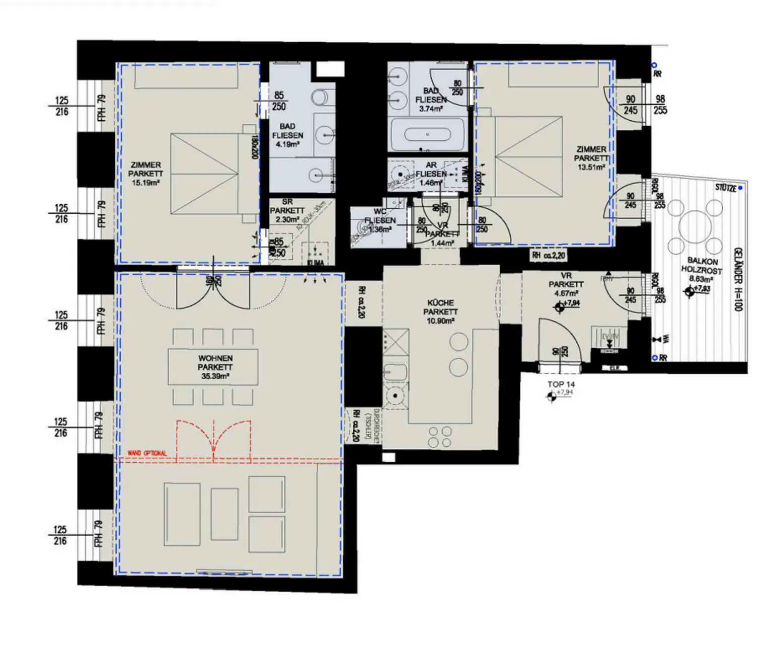 Exklusive 3-Zimmer-Wohnung mit Balkon - TOP Lage