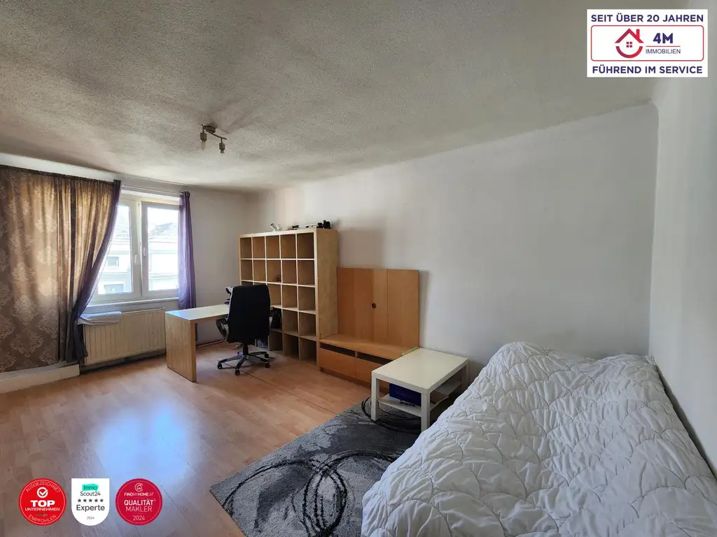 PREISHIT: 3 separate Zimmer mit perfekter Anbindung und sehr niedrigen Betriebskosten