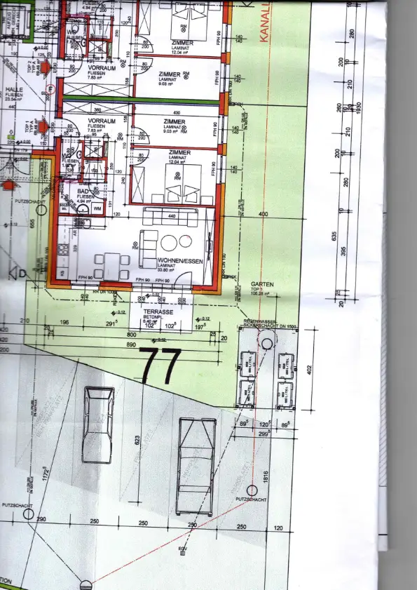 Moderne 3-Zimmer Wohnung mit Garten