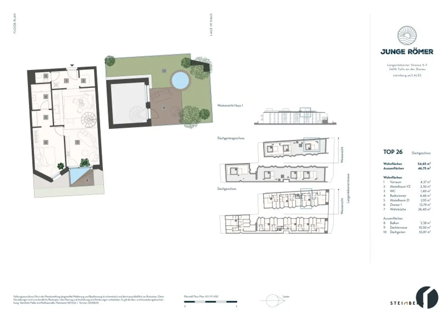 2 Zimmer Wohnung mit Dachgarten Nähe Donaulände