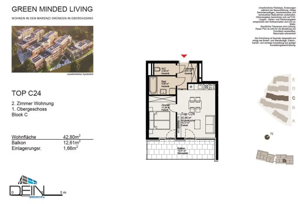 NEU! TRAUMHAFTE 2 ZIMMER NEUBAUWOHNUNG MIT EINEM BALKON IN EBERGASSING!