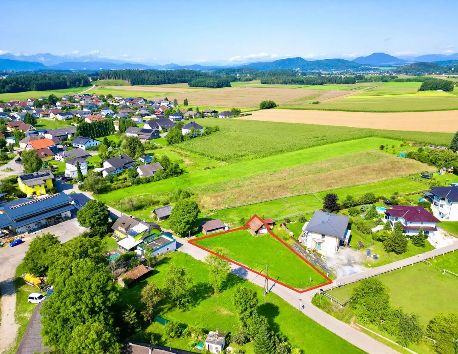 Ihr Familien-Bauplatz in Leibsdorf: Ruhig gelegen, bestens erschlossen & mit Karawankenblick