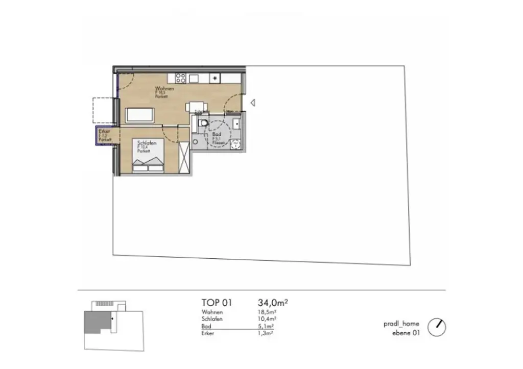 Letze Einheiten sichern! Tolle 2-Zimmer-Wohnung in wunderschönem Neubau Top 01