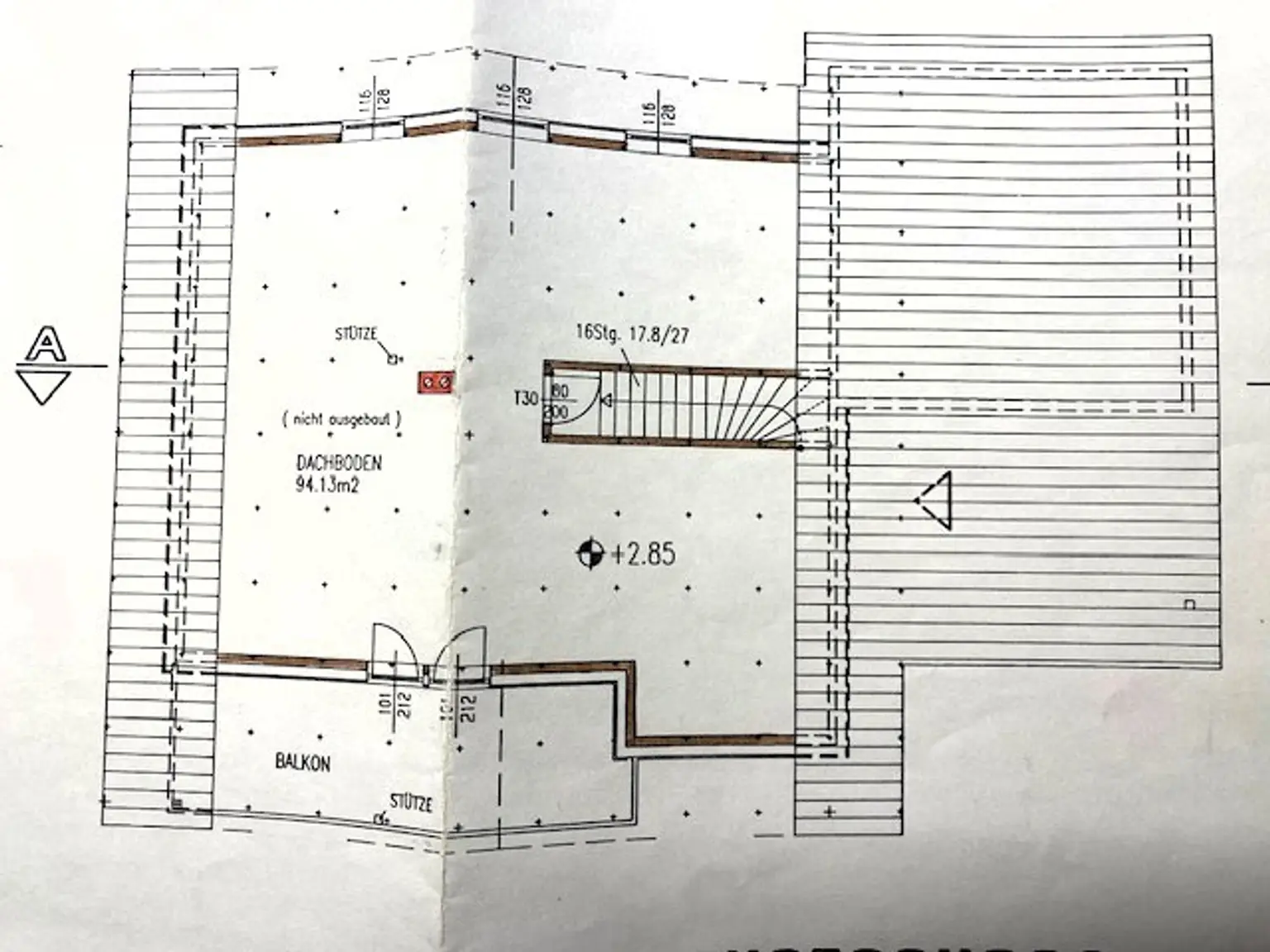 Grundriss Dachboden