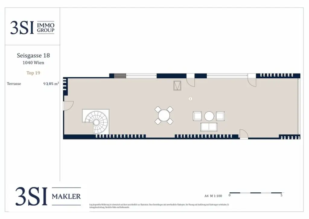 Luxus-Dachgeschoß-Wohnung in exklusiver Lage – 178 m² mit Dachterrasse und Panoramablick über Wien