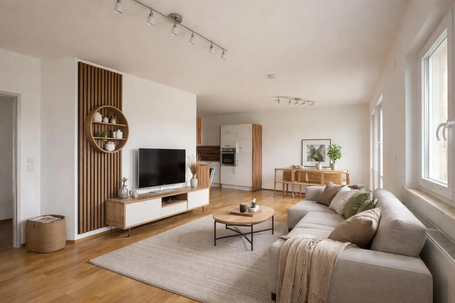 Modernes Wohnzimmer (KI Visualisierung)