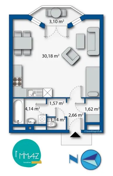 LOGGIA-LIVING! Mehr Wohnkomfort auf kompaktem Raum! 41m² Wohnglück mit Schrankraum & sonnigem Extra! Ab sofort beziehbar!