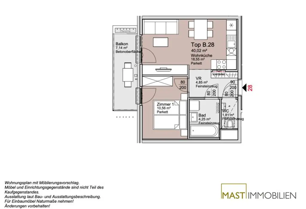*Ende 2026* Provisionsfreie 2-Zimmer Wohnung im 4. Liftstock!